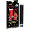 Карандаши цветные 24 цвета, пластик черный, трехгранный Juicy Black deVENTE 5024119 - 1 шт.