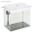Аквариум SeaStar LS-500F в комплекте: LED-лампа двухцветная, фильтр, 56 л, белый