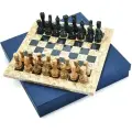 Шахматы каменные Карфаген мрамор и ракушечник 30, ручная работа.