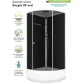 Душевая кабина Domani Spa Simple 90х90, средний поддон, черные стенки, стекло тонированное 4 мм