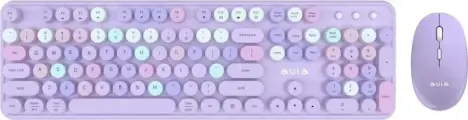 Комплект клавиатура + мышь AULA AC306 Purple-Colorful