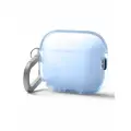 Чехол Elago для Airpods Pro 3, Clear Hang case тонкий силиконовый с металлическим карабином, голубой