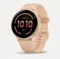 Умные часы Garmin Vivoactive 6 в розово‑бежевом (песочном) цвете корпуса и ремешка. 010-02985-03