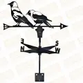 Флюгер на крышу Вороны 550х315мм черный