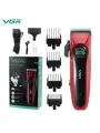 Машинка для стрижки животных VGR V-202, бесшумная, беспроводная, красная