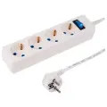 Сетевой фильтр PROconnect Standart 4 розетки с з/к, 3х0.75 (11-9523), 4 розетки, с/з, 6А / 3500 Вт 4 1.5 м 0.75 кв. мм 90 мм 50 мм белый