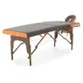 Массажный складной стол Med-Mos JF-AY01 двухсекционный, коричневый/оранжевый