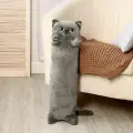 Плюшевая кошка-обнимашка / подушка-антистресс / мягкая игрушка длинный кот-батон 120 см, британский.