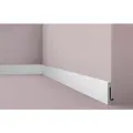 Плинтус NMC Wallstyl FD10, напольный, дюрополимер, ударопрочный, под окраску, белый, 100x15x2000мм