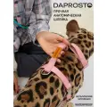 Дизайнерская шлейка прогулочная waterproof DAPROSTO Pink Joy, нейлон, для крупных собак, размер L