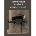 Держатель для фена dyson настенный металлический в ванную комнату без сверления черный, полка для фена, органайзер для расчесок, держатель для бритвы