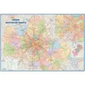 Карта настенная Москва и Московская область админ.1:170тыс