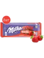 Молочный шоколад Milka мммах, с клубникой, флоу-пак, 253г 2шт
