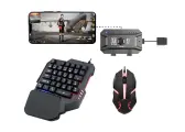 Комплект клавиатура+мышь X1+адаптер для подключения к телефону, черный