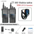 2 шт. ZASTONE M9 10 Вт рация Любительская 2-сторонняя радиостанция AM Air авиационный диапазон Высокая мощность рация CTCSS FM-радио, With 2pcs Speaker