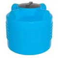 Бочка Ирпласт ЭВЛ-200, пищевой полиэтилен, голубая, 200 л, крышка 350мм, отвод 1