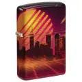 Оригинальная бензиновая зажигалка ZIPPO Cyber City с покрытием 540 Matte, латунь/сталь, оранжевая 38x13x57 мм
