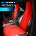Накидки на передние сиденья автомобиля SV M Sport из алькантары от Barashkov. Красный
