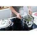 Кастрюля CHEF PASTA FUN BEKA 44 л (20 см) с зеркальной полировкой, из нержавеющей стали, серого цвета