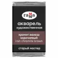 Акварель художественная Гамма Старый мастер хромит железа коричневый, 2,6мл, кювета, 6 шт. в упаковке