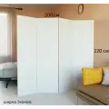 Ширма высокая перегородка для зонирования комнаты. Размер 220см высота *200 см ширина. Цвет белый.