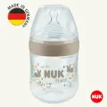 NUK FOR NATURE Бутылочка из ПП 150 мл с индикатором температуры, с силиконовой соской с отверстием S 0+