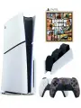 PS5 (ПС5) Игровая приставка Sony PlayStation 5 Slim + 2-й геймпад камуфляжный + зарядное+ игра GTA5