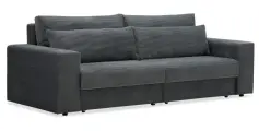 Диван-кровать прямой раскладной Рица 250х104х87 см, еврокнижка, Ладья, спальное место: 156х200 см, Cilium Grafit