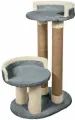 Игровой комплекс для кошек Шерстинка графит с 2мя лежанками, 2 яруса