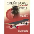Скейтборд Larsen PARK 3, детский, для начинающих, нагрузка до 80 кг, колеса 54 мм, ABEC-3, 31x8