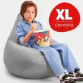 Кресло-мешок Bean Joy, пуфик мешок, бескаркасное кресло, размер ХL, оксфорд, серебристо-серый