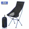 Комфортабельное складное кресло / складной стул для отдыха на природе, пикника и туризма, синий