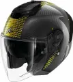 Мотошлем открытый Shark RS JET CARBON IKONIK Black/Silver/Yellow, S