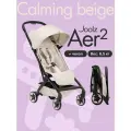 Коляска Joolz Aer 2 Calming Beige с чехлом, светло-бежевая, легкая и компактная прогулочная коляска для путешествий