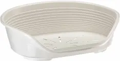 Лежак для собак Ferplast Siesta DeLuxe 4 белый пластиковый с нескользящим основанием 61x45х21 см