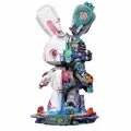 Модель для сборки из строительных блоков -полумеханический кролик, подарок для детей