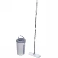 Набор для уборки Селфи Чистюля: ведро с отжимом 10 л, швабра 120 см, 2 насадки из микрофибры, серый