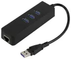 Адаптер KS-is KS-405 с USB хабом USB 3.0 RJ45 LAN Gigabit