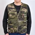Жилет камуфляжный для рыбалки, охоты, строительный с карманами, 2xl