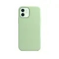 Чехол силиконовый Магсейф для iPhone 12 / 12 Pro Pistachio с анимацией NFC, Silicone case Магсейф для айфон 12 / 12 про - Фисташковый