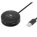 Хаб UGREEN CR106 (20277) USB 2.0 Hub 4 Port. Длина 1 м. Цвет: черный