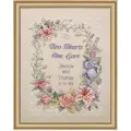 03122 Набор для вышивания крестом DIMENSIONS Two Hearts Wedding Record Свадебная метрика. Два сердца