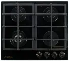 Газовая варочная панель De luxe GG4 750229F-TC-151 58 см, 4 конфорки электроподжиг газконтроль, черный