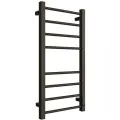 Полотенцесушитель электрический Двин (Dveen) S plaza neo 80x40 см, без полки, К диммер, квадрат черный матовый