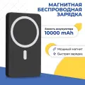 Повербанк с магнитным креплением, Беспроводная зарядка на iPhone 10000mAh, Внешний аккумулятор для айфона