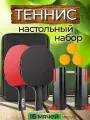 Набор для настольного тенниса (пинг-понг) с сеткой + 6 мячей