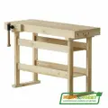 Деревянный верстак Мастер для столярных работ, с тисками, 2 полки