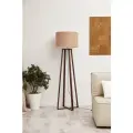 Светильник напольный/ Торшер Гала/ Светильник интерьерный/ основание коричневое, бежевый абажур