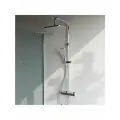 Душевая система AM.PM Func с тропическим душем и смесителем с термостатом, без излива, телескопическая штанга, хром