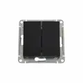 Механизм 2-клавишного перекрестного переключателя Systeme Electric Atlasdesign карбон 2 x сх. 7, 10ах ATN001073